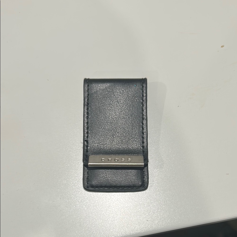 CROSS Black Leather Money Clip